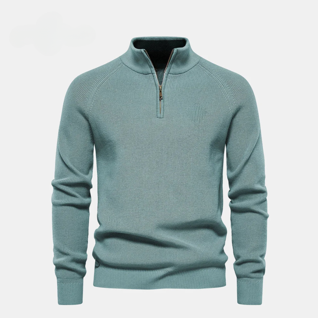 Zipped Collar Sweater