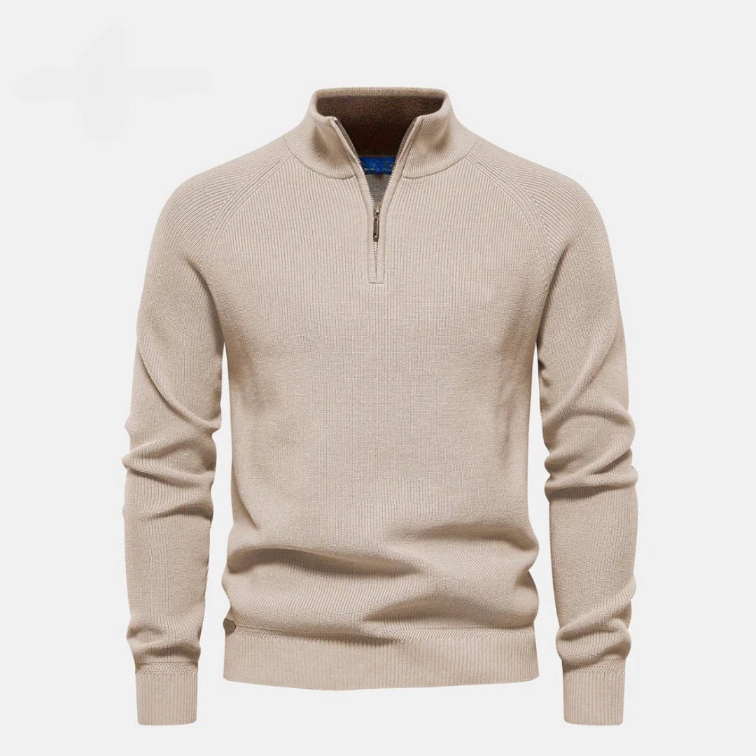 Zipped Collar Sweater